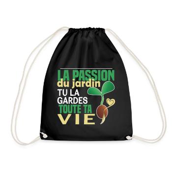 La passion du jardin, tu la gardes toute ta vie - Sac de sport léger - noir - Devant