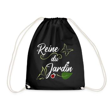 reine du jardin. Passionnée de jardinage. Femme - Sac de sport léger - noir - Devant