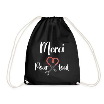 Merci aux infirmières. Période virus 2020. - Sac de sport léger - noir - Devant