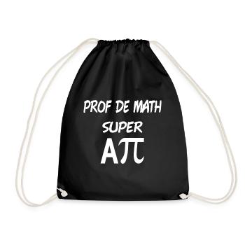 Prof de math super happy jeux de mots mathématique - Sac de sport léger - noir - Devant