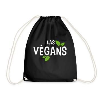 Las végans. Humour végans. Alimentation saine - Sac de sport léger - noir - Devant