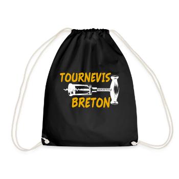 Tournevis breton, humour Bretagne, idée cadeau - Sac de sport léger - noir - Devant