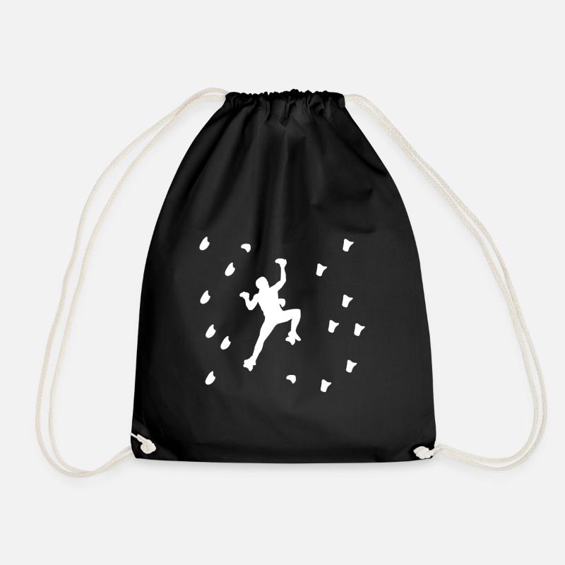 Climber Bouldering Climbing Bouldering - Drawstring Bag - black