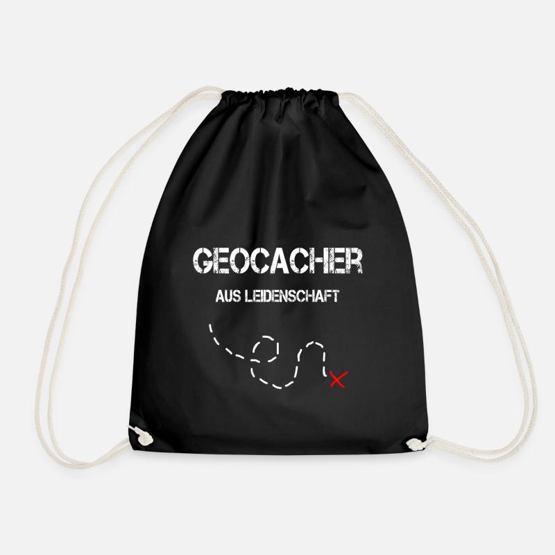 Geocacher Geocaching - Turnbeutel - Schwarz