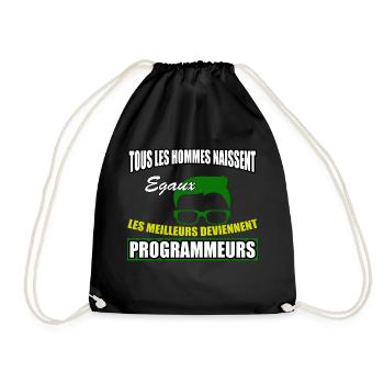 Humour geek - Sac de sport léger - noir - Devant