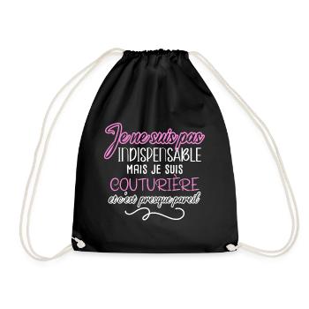 Couturière humour métier couture idée cadeau femme - Sac de sport léger - noir - Devant