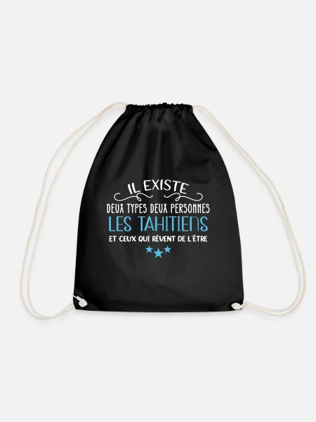 Tahiti, humour tahitien, idée cadeau région, île - Sac de sport léger - noir