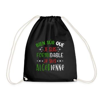 Algérienne Algérie, idée cadeau région, ville - Sac de sport léger - noir - Devant