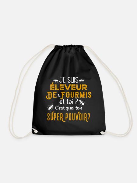 Éleveur de fourmis idée cadeau humour insecte - Sac de sport léger - noir