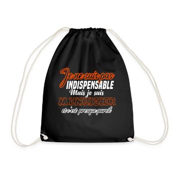 Menuisier humour cadeau métier original - Sac de sport léger - noir - Devant