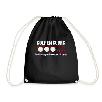 Cadeau pour golfeur, golf en cours, humour - Sac de sport léger - noir - Devant