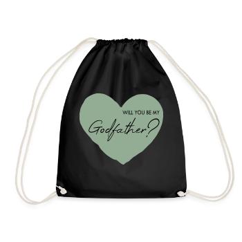 Will you be my godfather? - Turnbeutel - Schwarz - Vorne