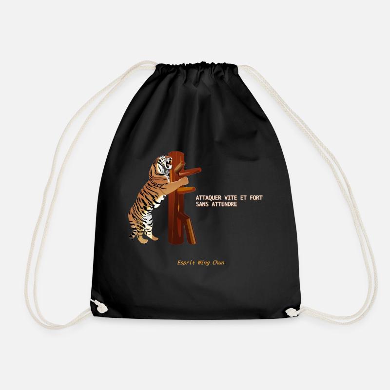 Wing chun Tiger - Turnbeutel - Schwarz