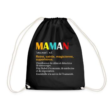 Mama Definition - Turnbeutel - Schwarz - Vorne