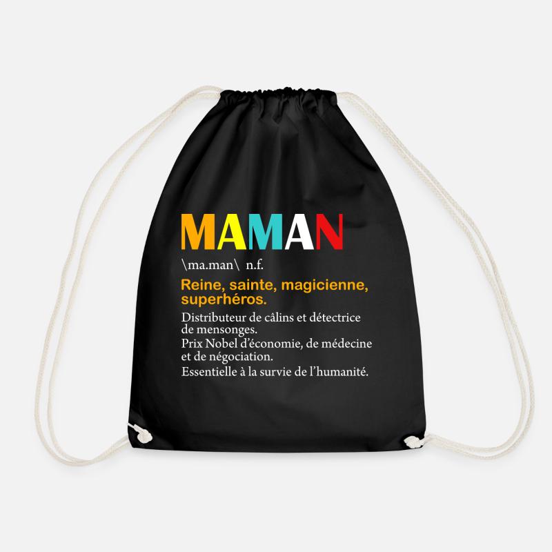 Mama Definition - Turnbeutel - Schwarz