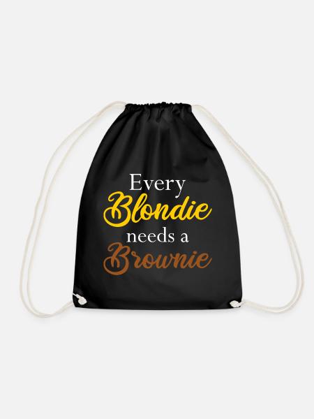 Every Blondie needs a Brownie geschenkidee bff - Turnbeutel - Schwarz