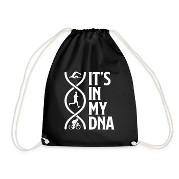 Triathlon it es in my dna - Turnbeutel - Schwarz - Vorne