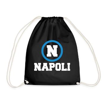 napoli football sleeve - Drawstring Bag - black - Front