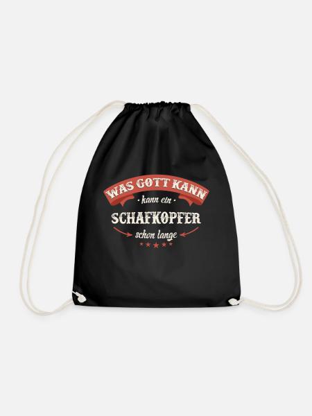 Schafkopfen Schafkopf Kartenspiel Spielkarten - Turnbeutel - Schwarz