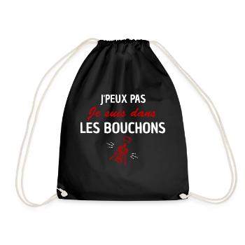 Je peux pas je suis dans les bouchons - Sac de sport léger - noir - Devant