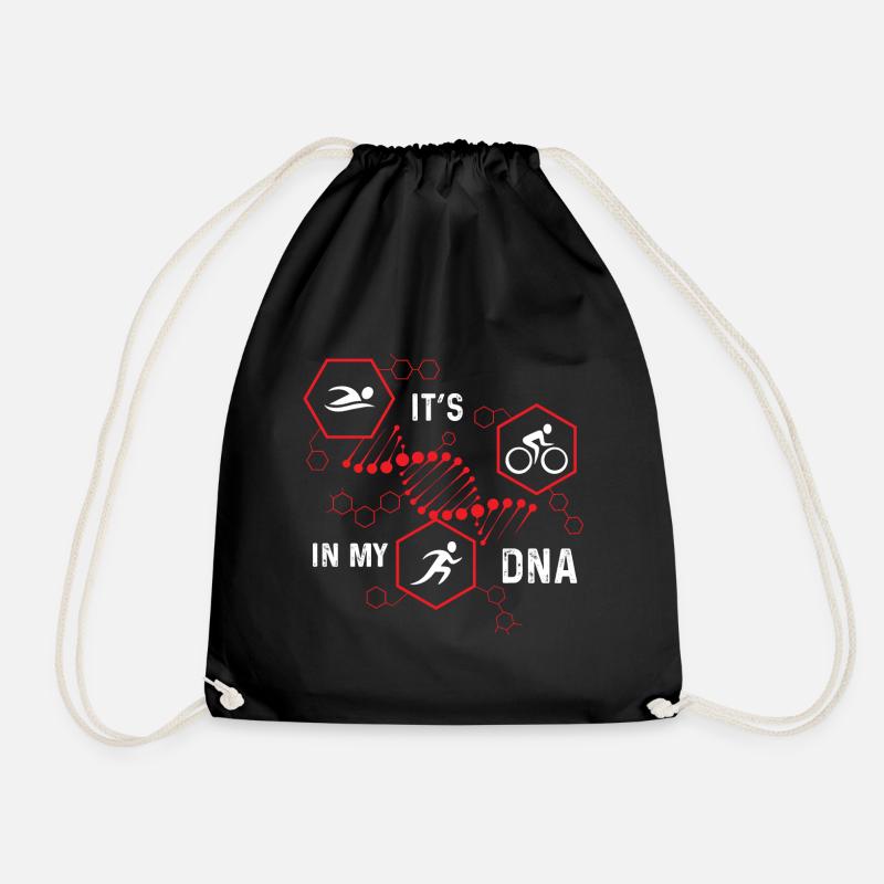 Triathlon it es in my dna - Turnbeutel - Schwarz