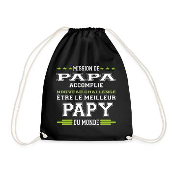 Futur papy - Sac de sport léger - noir - Devant