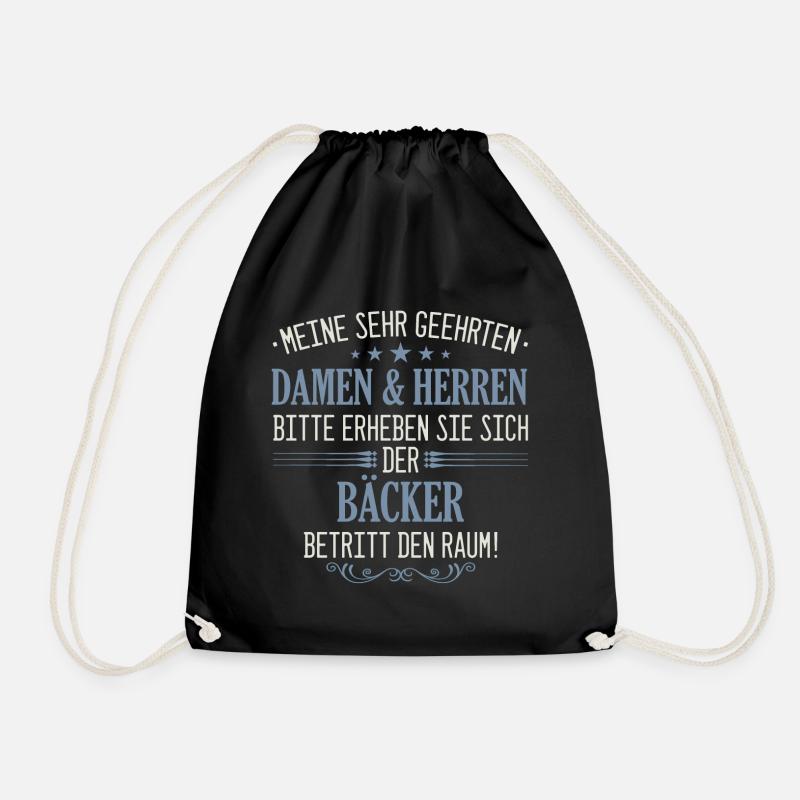 Bäcker Bäckerin Bäckerei Beruf Spruch - Turnbeutel - Schwarz
