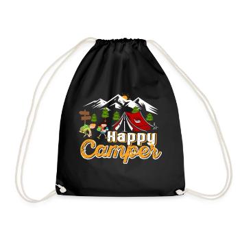 HAPPY CAMPER - Camping Camp Outdoor Tent - Sac de sport léger - noir - Devant