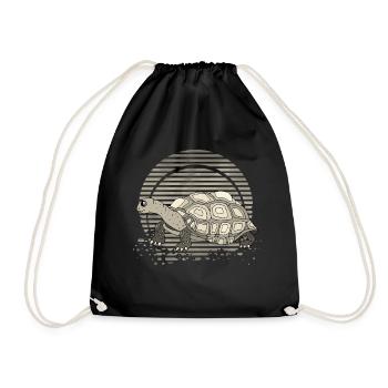 Tortoise - Drawstring Bag - black - Front