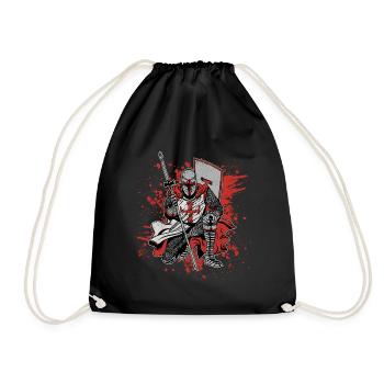 Kreuzritter Tempelritter Deus Vult Ritter Templer - Turnbeutel - Schwarz - Vorne