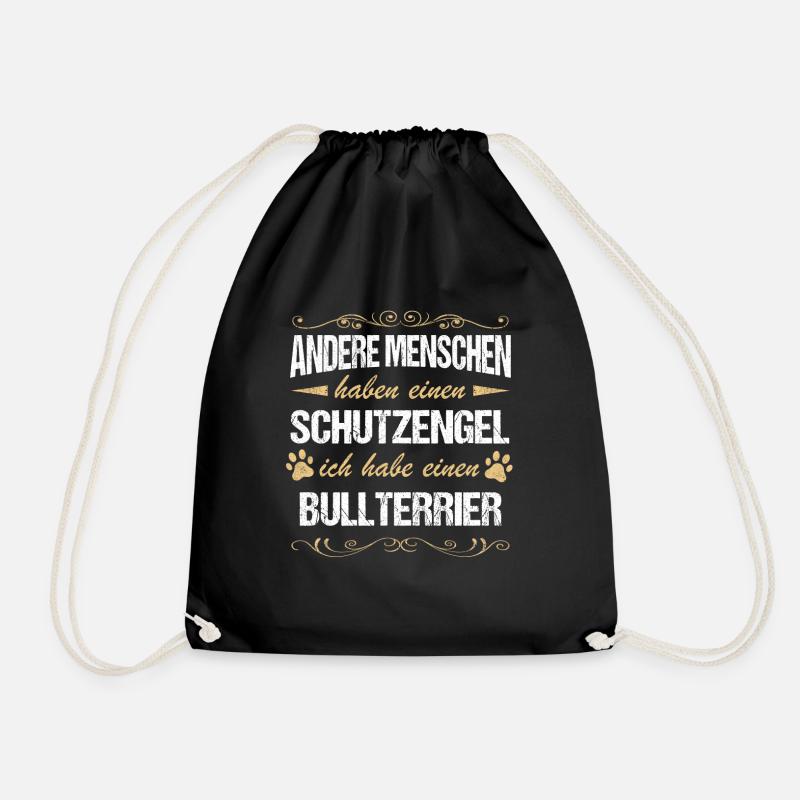 Bullterrier Hund Hundehalter - Turnbeutel - Schwarz
