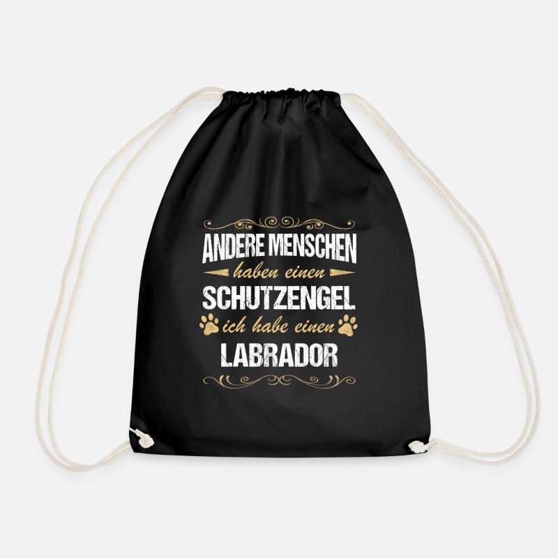 Labrador Hund Hundehalter - Turnbeutel - Schwarz