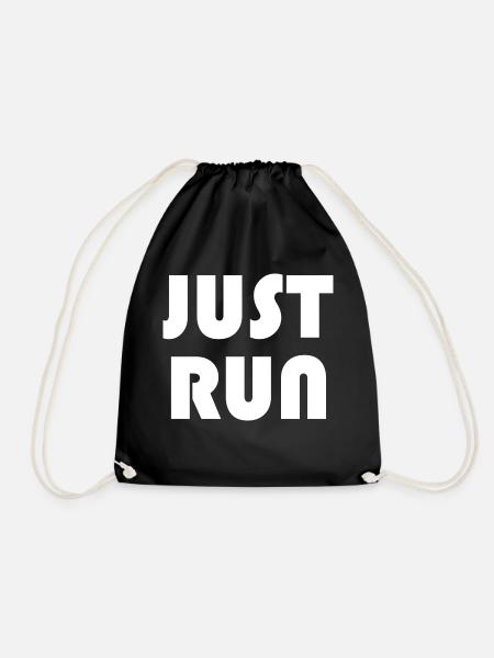 JUST RUN - Drawstring Bag - black