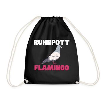 Ruhrpott Flamingo - Turnbeutel - Schwarz - Vorne