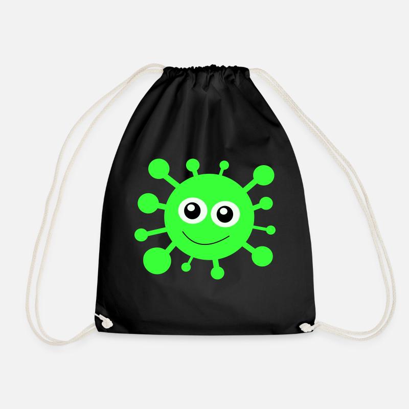 Corona Virus Lustig - Turnbeutel - Schwarz