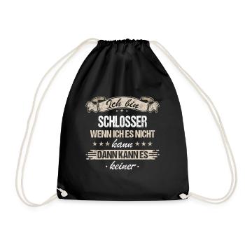 Schlosser Metallbauer Schlossermeister Spruch - Turnbeutel - Schwarz - Vorne
