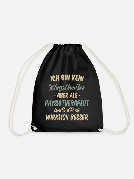 Physiotherapeut Physio Praxis Physiotherapie - Turnbeutel - Schwarz