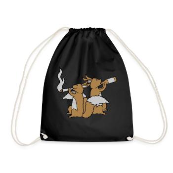 2 Écureuils de fête - Sac de sport léger - noir - Devant