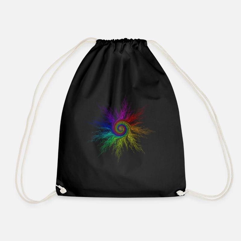 RainbowCircleTwirl - Turnbeutel - Schwarz