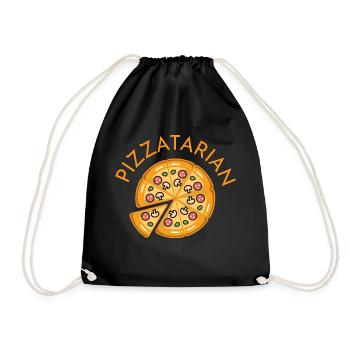 pizzatarian - Turnbeutel - Schwarz - Vorne