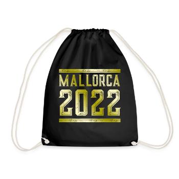 Mallorca 2022 Gold - Turnbeutel - Schwarz - Vorne