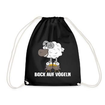 Bock auf Vögeln - Turnbeutel - Schwarz - Vorne