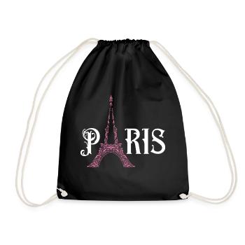 Eiffelturm Frauen Liebe Paris Frankreich - Turnbeutel - Schwarz - Vorne