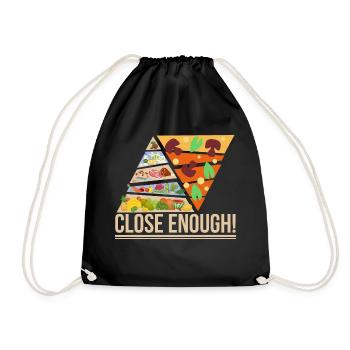 Balanced Diet Food Plan - Drawstring Bag - black - Front