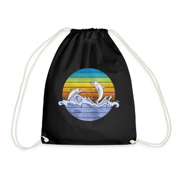 Delphine - Turnbeutel - Schwarz - Vorne