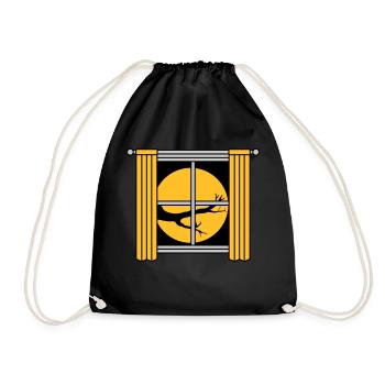 Moon Night Tree Window - Drawstring Bag - black - Front