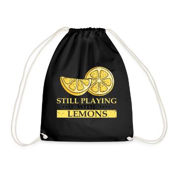 Zitronen Design Limonaden Stand Boss Lemon Verkauf - Turnbeutel - Schwarz - Vorne