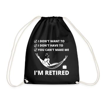 Je suis à la retraite Drôle à la retraite disant retraite - Sac de sport léger - noir - Devant