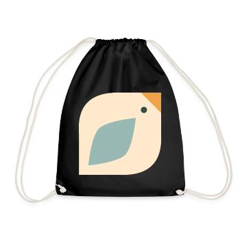 Süßer Vogel - Turnbeutel - Schwarz - Vorne