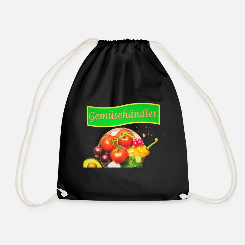Greengrocer - Drawstring Bag - black